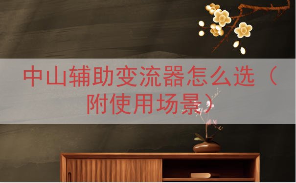 中山辅助变流器怎么选（附使用场景）